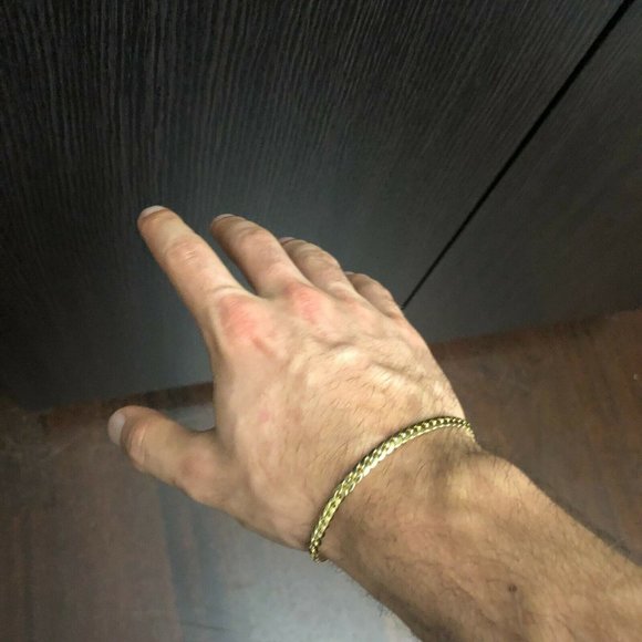 14kt Stamped gold bracelet 8" - Picture 2 of 4